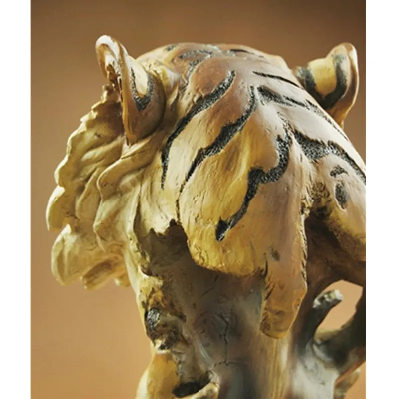 Имитация животного художественная скульптура голова тигра статуя из смолы