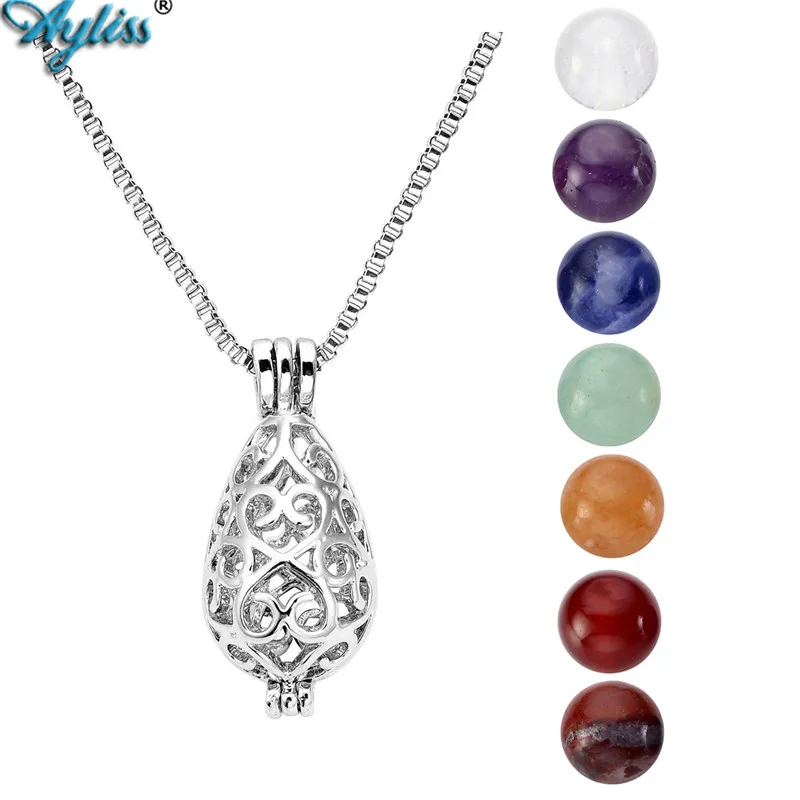 Ayliss Медный позолоченный белый K эфирное масло полые Медальоны кулон ожерелье