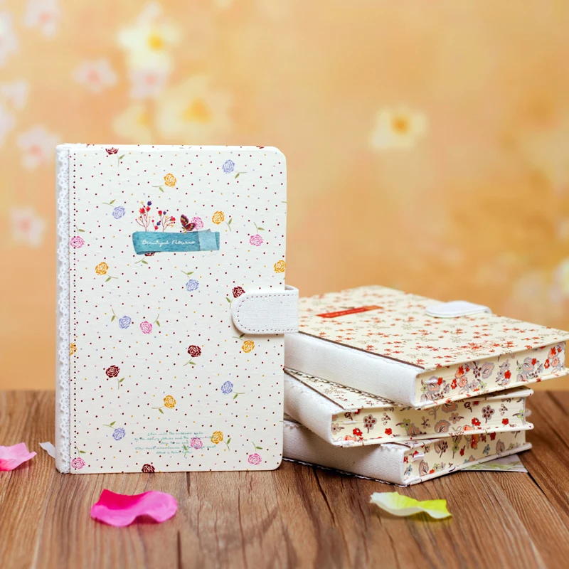 Винтажные Цветочные Блокноты с цветочным рисунком дневник льняная книга покрывало Zakka Caderno Escolar канцелярские офисные материалы для школы