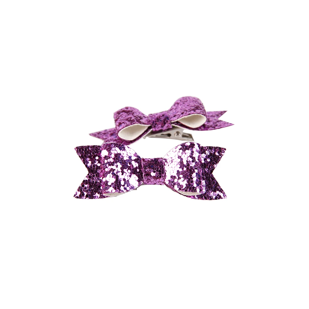 David Accessories блестящие кожаные аксессуары для волос, аксессуары для волос, бантики бантом, для детей Детские Волосы для девочек Клип заколки с украшениями, DIY аксессуары для волос, 1Yc5837 - Цвет: 55x20mm