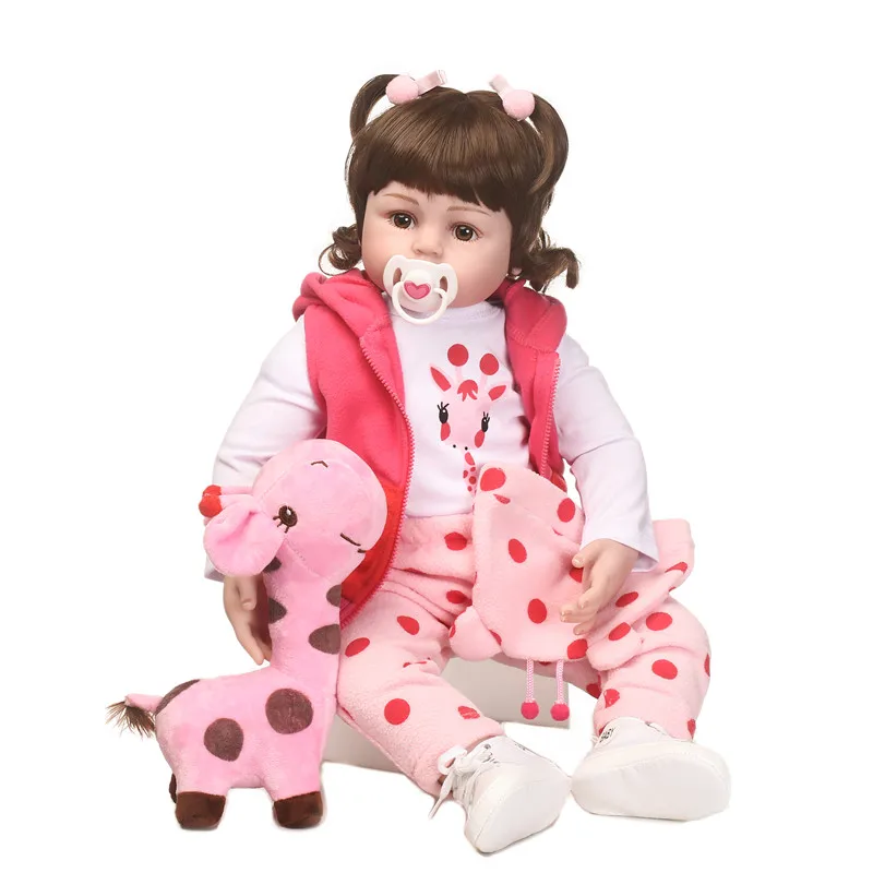 

NPK Cute 22'' Silicone Reborn Baby Dolls Toy Realistic Lifelike Girl bebe Bonecas Newborn Doll lol toys girl Babies Touch Soft