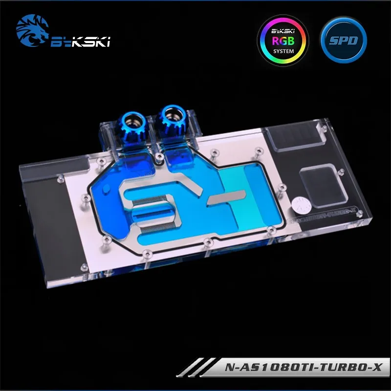 

BYKSKI Full Cover Graphics Card Block use for ASUS TURBO GTX1080-8G/1080TI-11G/TURBO GTX 1070TI Water Cooling GPU Radiator Block