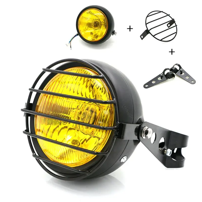 

Motorcyle metal Front Headlight With cover head lamp bracket mask kits Accessories For Harley Honda Shadow CG125