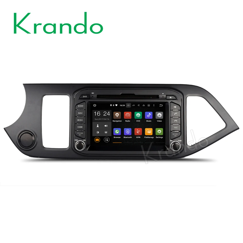Sale Krando 8" Android 8.0 car dvd audio player for Kia Picanto Morning 2011+ entertainment gps navigation syatrm playstore WIFI OBD2 0