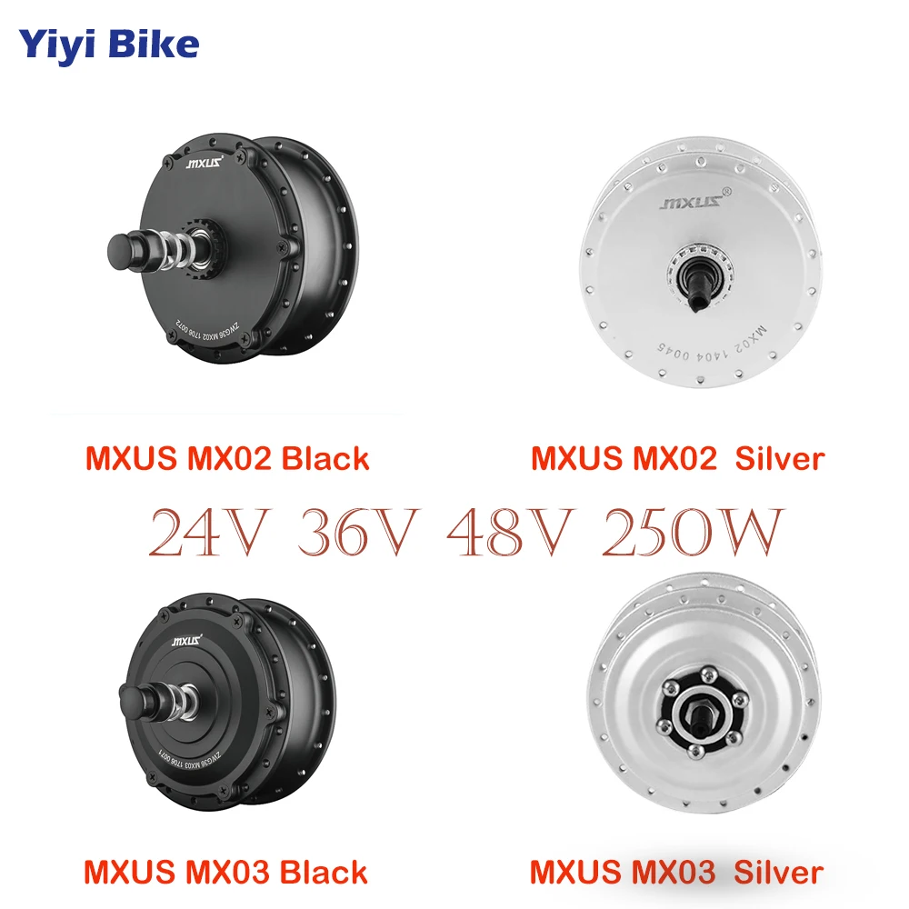 MXUS 24 в 36 в 48 в 250 Вт bicicleta электрический бесщеточный двигатель постоянного тока для электромобиля комплект преобразования 16-28 дюймов колеса Электрический велосипед