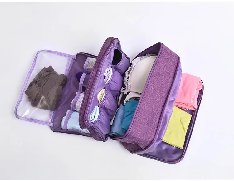 Portable Underwear Socks Bras Briefs Organizer 3 Compartments Travel Necessary Women Makeup Case Waterproof Travel Accessories