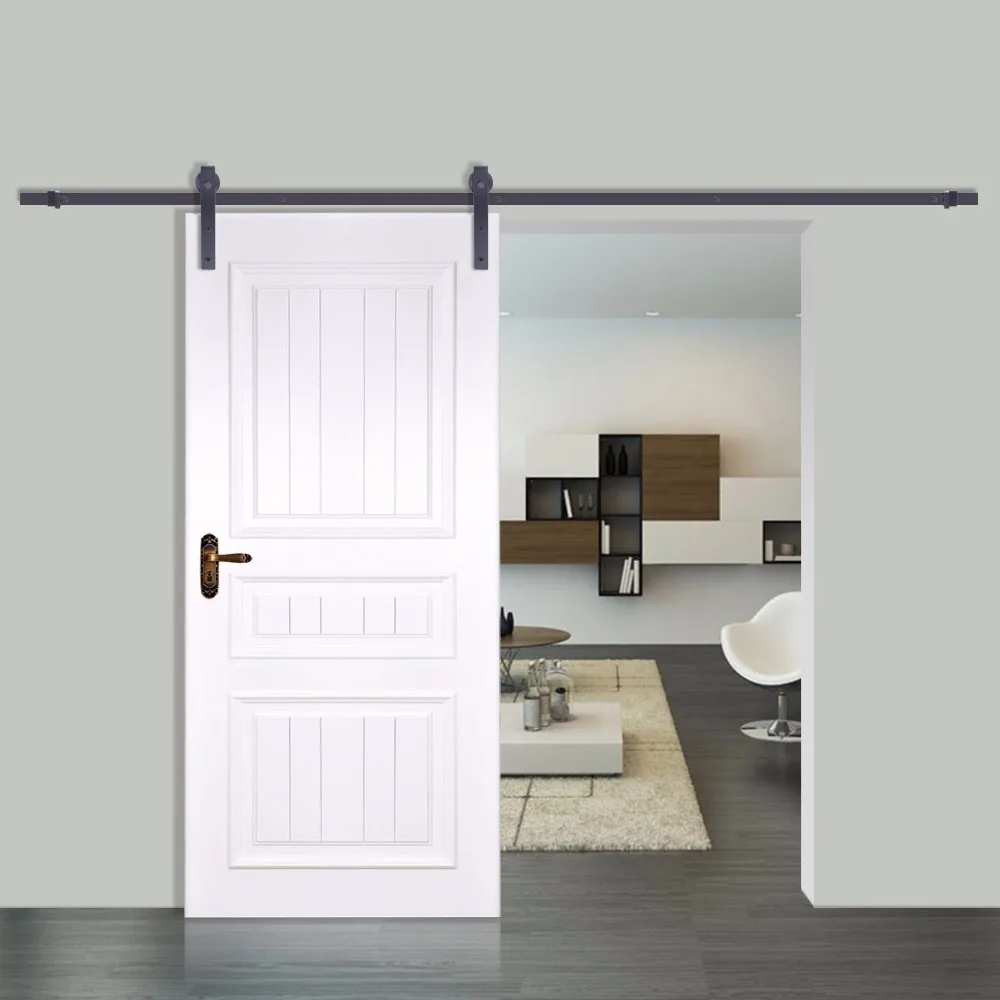 6 6 FT Modern Stainless Steel Sliding Barn Wood Door font b Closet b font Hardware