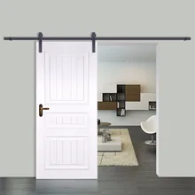6.6 FT Modern Stainless Steel Sliding Barn Wood Door Closet Hardware Track Set