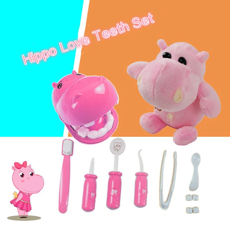 Plush Dentist Check Teeth Model Set Medical Kit Kids Pretend Play Toy Educational Role Play