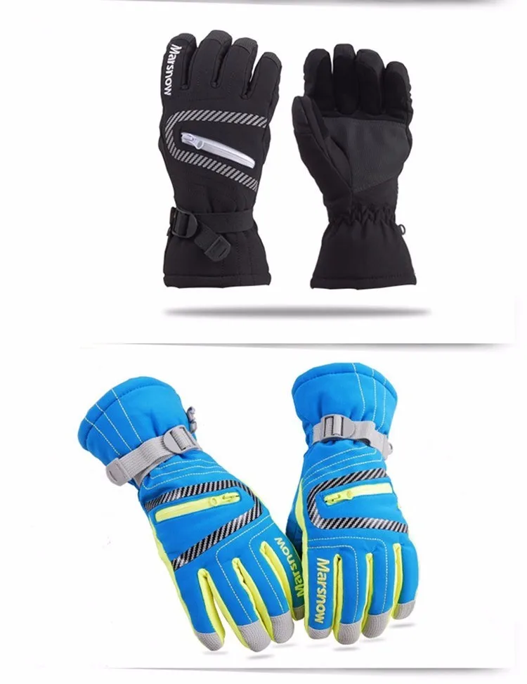 Новое поступление, зимние лыжные перчатки для спорта на открытом воздухе, ветронепроницаемая Водонепроницаемая Теплая Лыжная перчатка с 5 пальцами для мужчин и женщин