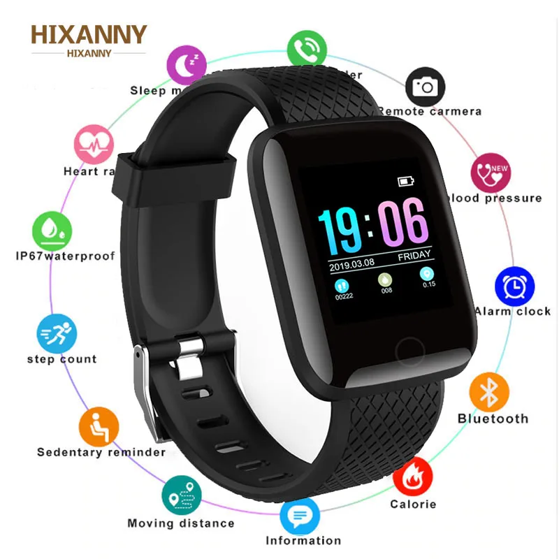 

Smartwatch D13 Heart Rate Monitor Sport Watch Fitness Tacker waterproof Men Women For Android Apple Phone Reloj Inteligente