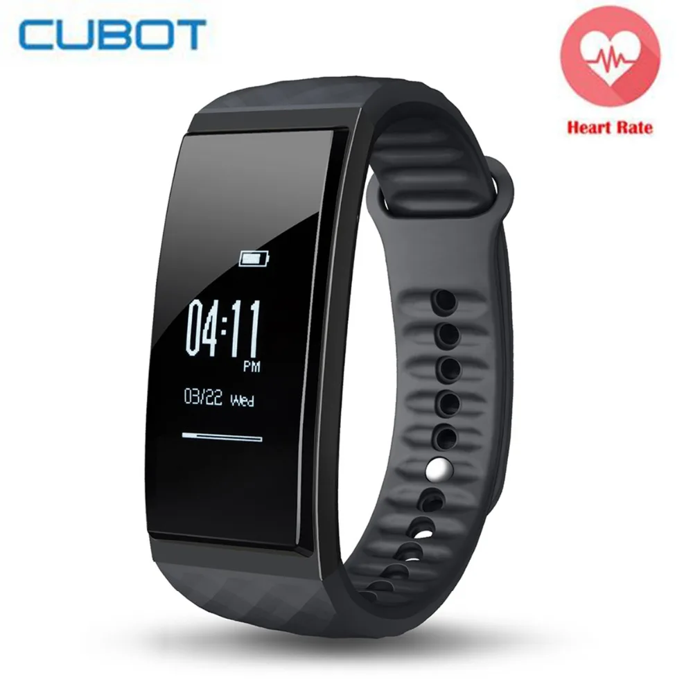 

Cubot S1 Smart Bracelet Bluetooth 4.0 Heart Rate Monitor Call reminder Health tracker IP65 OLED Wrist Watch for Android and IOS