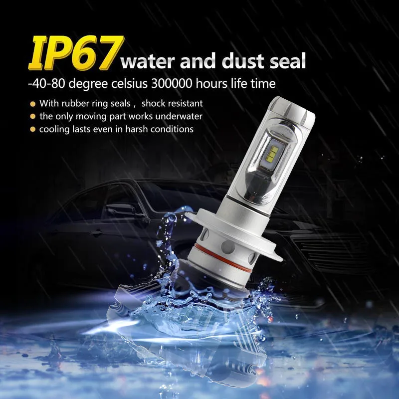 

NEW Car styling 2Pcs Car LED Headlight H7 50W 12000LM Lumileds LED Headlight Kit 360° Hi/Lo Beam Bulbs DC 10-30V CSP Fog Lamp