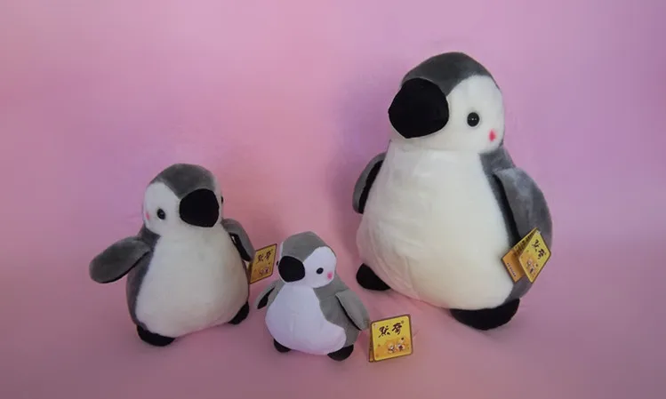 Розовый милый плюшевый пингвин игрушка высокое качество большой пингвин кукла подарок около 35 см