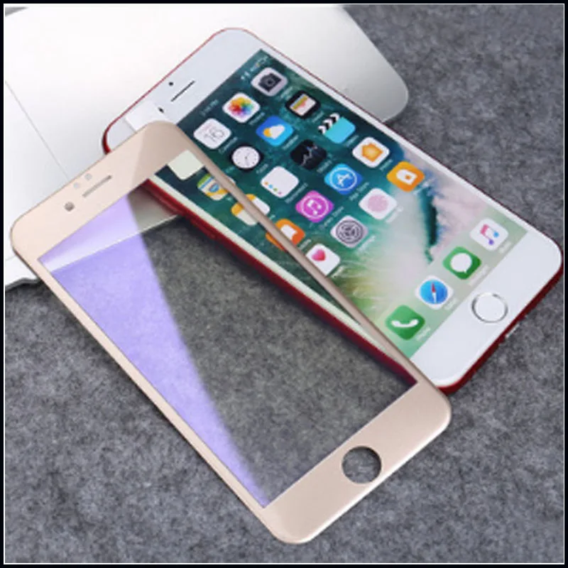 Для iPhone 7 полное покрытие протектор экрана 3D Arc Edge закаленное стекло черный белый золотой красный для iPhone7 6 6s plus стеклянная защитная пленка