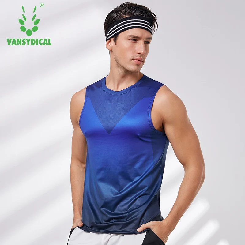 Vansydical майка для спортзала спортивные топы фитнес Мужская футболка без рукавов