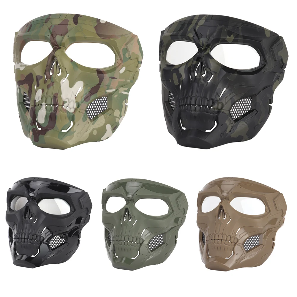 Череп тактическая маска для пейнтбола полное лицо защитный подходит Быстрый Шлем для военных страйкбол маски CS Крышка для лица