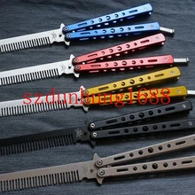 50 шт. профессиональный салон бабочка раскладные гребни нож для укладки волос из нержавеющей стали тренировочный стиль