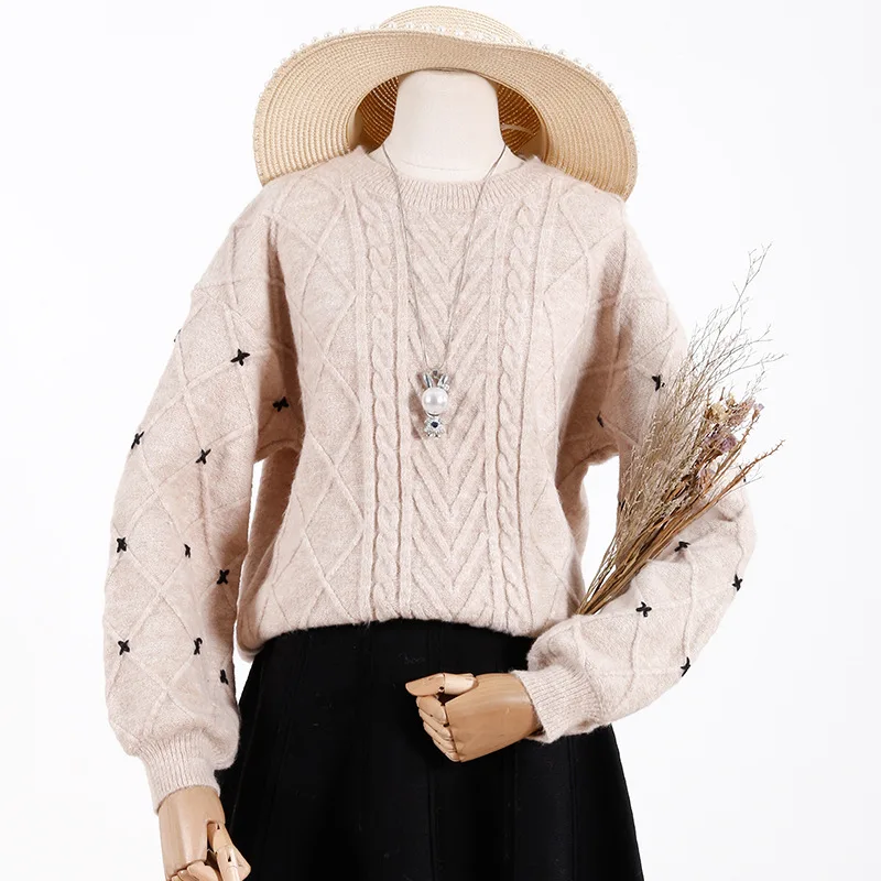 Women Winter Pullover and Sweaters Oneck Twisted Sweater Pull Femme Sweter Mujer Short Femninino 2019 winter sweater | Женская одежда