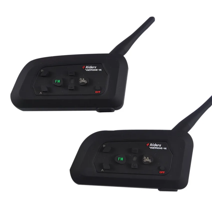 Vnetphone 2 шт. V4C 1200 м полный дуплекс беспроводной Bluetooth домофон гарнитура катание на лыжах Cycing футбол рефери BT домофон наушники+ FM
