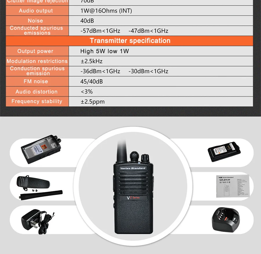 Применяется к Vertex standard VZ-D131 Walkie Talkie 16 каналов двухстороннее радио UHF частота портативный Ham радио HF трансивер