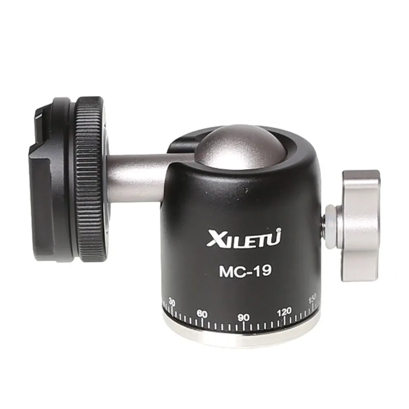 MC-19Aluminum мини шаровая Головка w 1/4 ''винт и Холодный башмак адаптер для телефона Штатив СВЕТОДИОДНЫЙ светильник видео монитор Поворотный на DSLR камеры