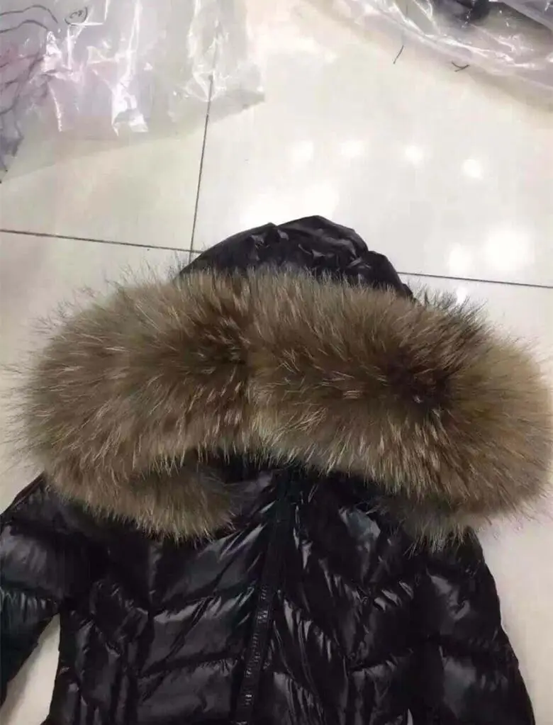 Raccoon fur parka 2018 Winter jacket women down jackets Women's downs coat thicken womens medium length down jacket outerwear