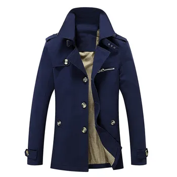 

Brand men jacket fashion windrunner autumn windbreakers jacket windproof plus size Blue jacket men coats