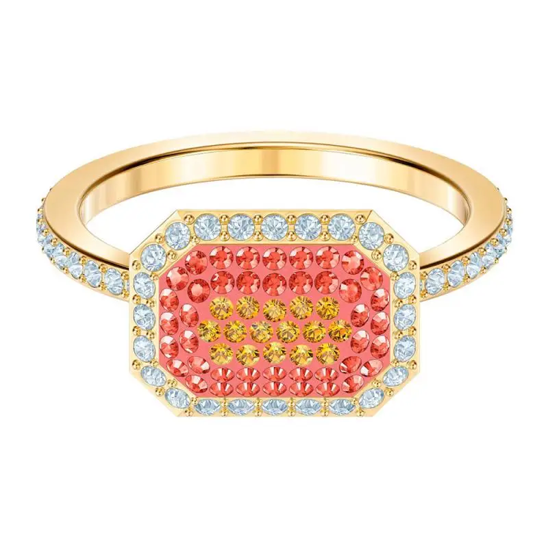 

SWA 2019 MINA BEAR NewNO Sorry Original Fashion Romantic Jewelry Orange Crystal Ring for Girlfriend Free Shipping 5547503