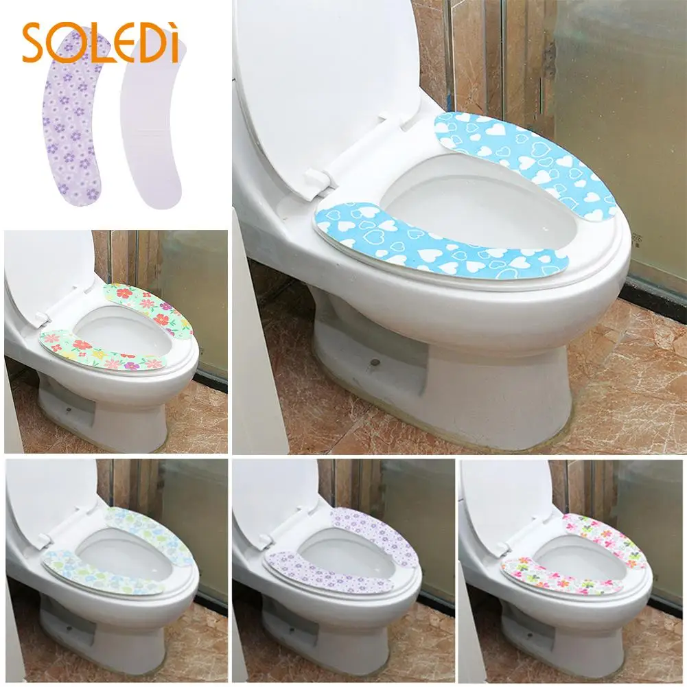 1 Pair Paste Decor Home Accessories Toilet Pad Convenient Bathroom Toilet Supply Toilet Sest Pad Cleaning Mat Toilet Accessories