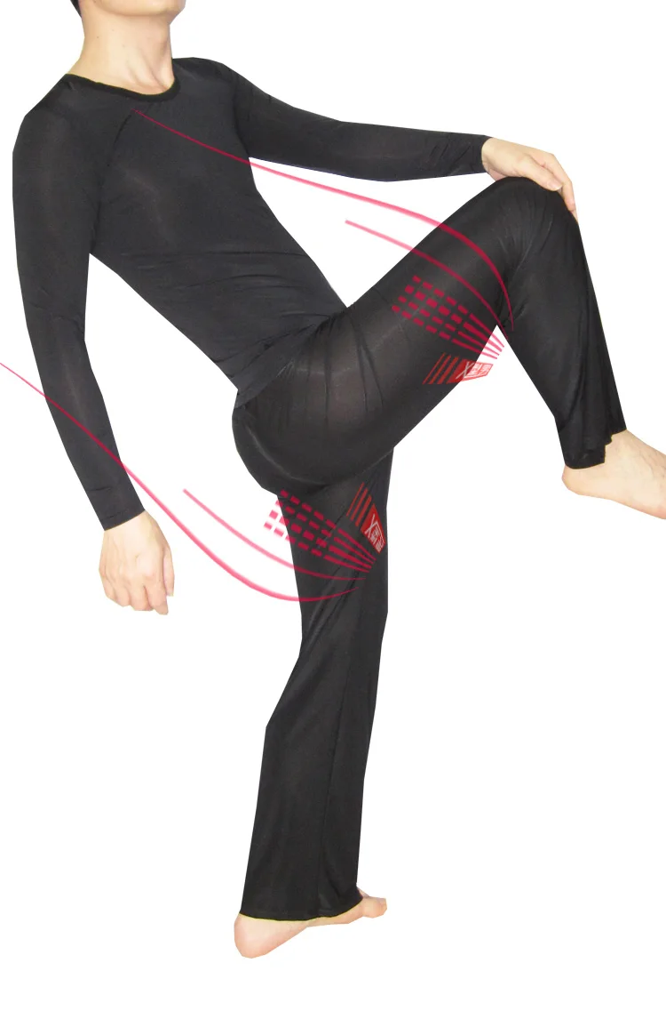 

Men pajamas set sexy home casual sleepwear viscose ultra-thin long-sleeve set sleepwear loose trousers 1589 underwear men