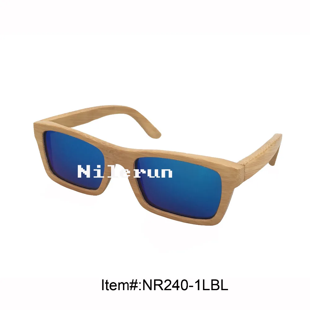 

classical blue polarized lens bamboo sunglasses