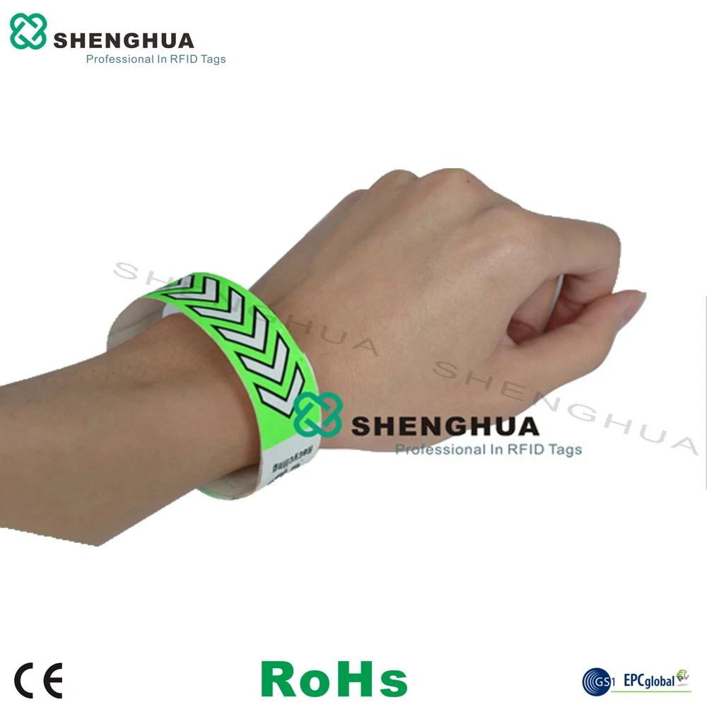 

200pcs/pack Printable Tyvek Custom Barcode RFID Disposable Wristband Bracelet For Swimming Running Access Control