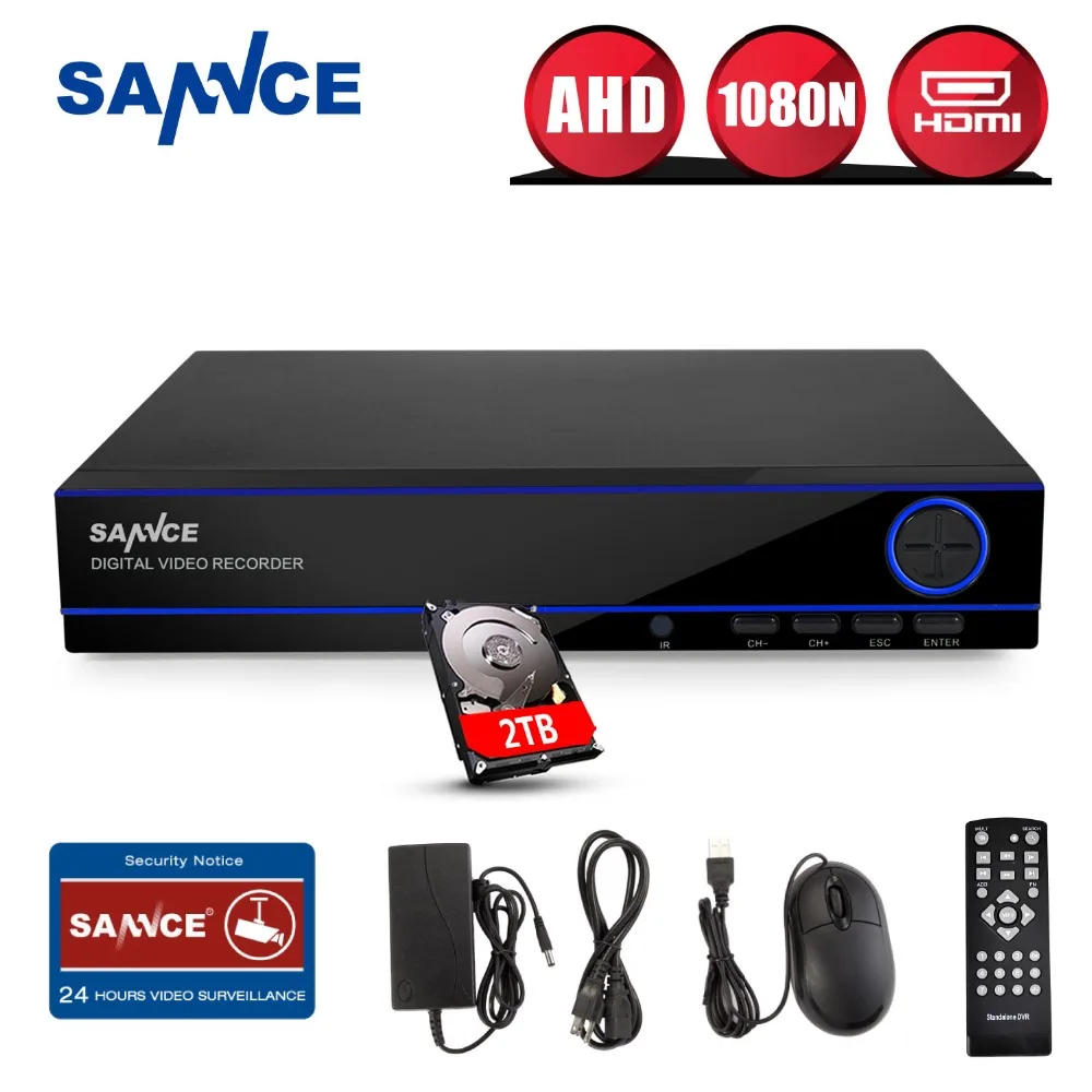 SANNCE Home Surveillance System 16CH Full 960H Security HI3531 DVR HDMI 1080N Hybrid CCTV NVR HVR Video Recorder 16 Channel 2TB