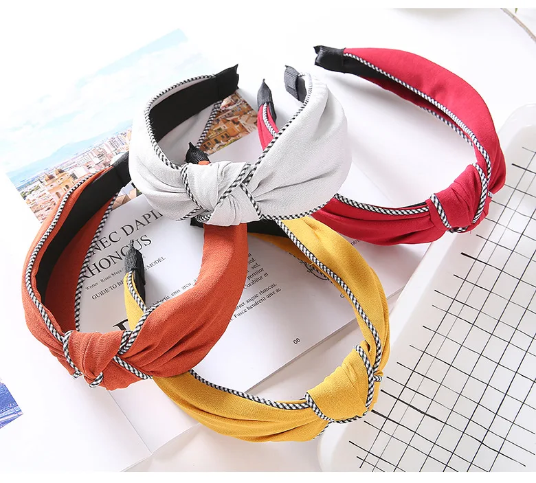 

Fashion Simple Fabric Knot Hairband Women Girls Hair Head Hoop Bands Accessories For Girls Scrunchy Headband Hairbands Headwear