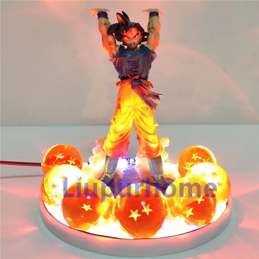 Dragon Ball Z рисунок Сон Гоку Genki DamaSpirit бомба DIY Ночной светильник хрустальный шар Dragon Ball и super Goku бомба духов Lamparas игрушка