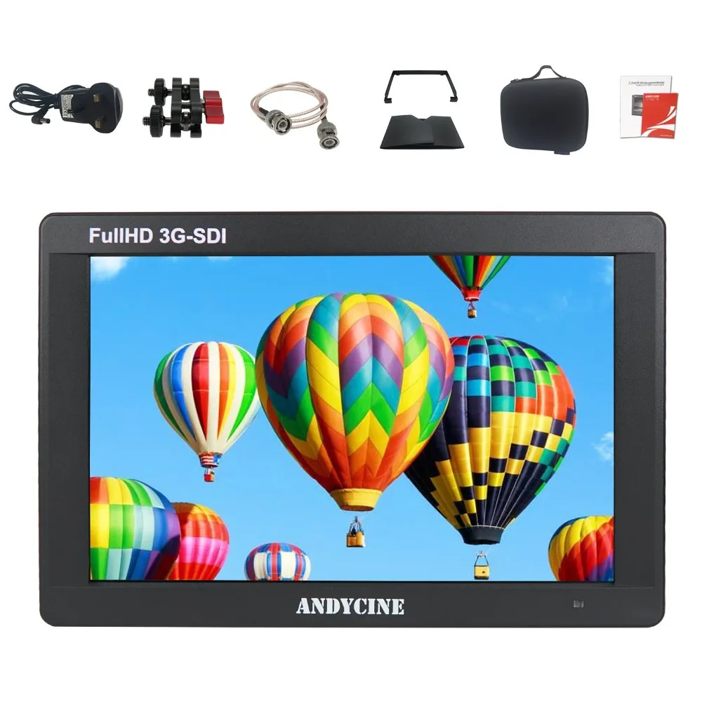 

ANDYCINE A7 7 Inch IPS Screen 1920X1200 3G-SDI 4K HDMI Input and Output Camera Video Monitor With Power Adapter/SDI Cable