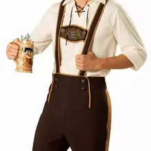 Мужские комплекты одежды Oktoberfest, топы, штаны на подтяжках, винтажный стиль, костюмы для мальчиков, SAN0
