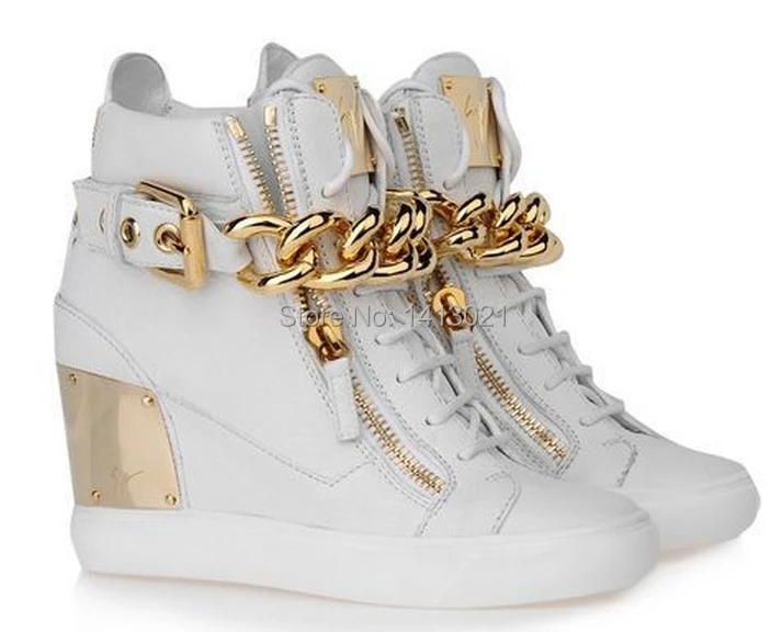 gold sneaker heels