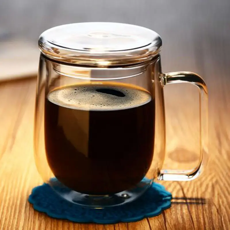 250ml Handmade Healthy Coffee Cups Double Wall Glass Mugs