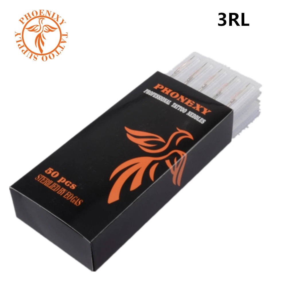 50pcs 3RL Disposable Tattoo Needles Sterilized Permanent Eyebrow Makeup