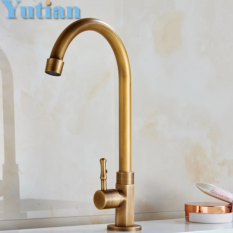 spedizione gratuita freddo singolo rubinetto antico finitura ottone rubinetti da bagno rubinetto bacino rubinetti torneiras rubinetto
