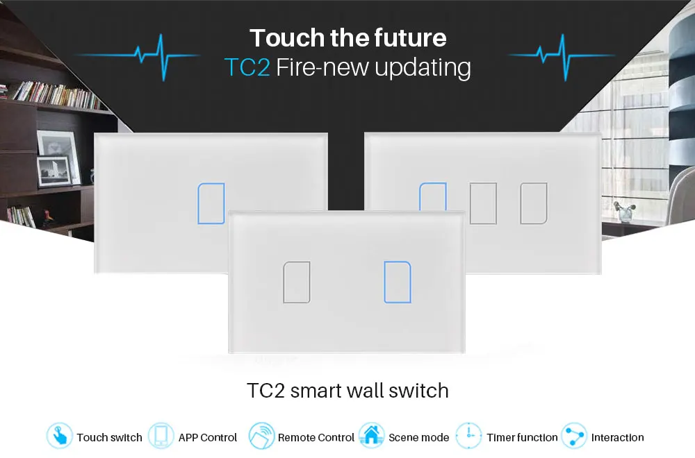 Broadlink TC2 US AU переключатель WiFi сенсорный переключатель RF беспроводной пульт дистанционного управления работает с RM Pro через приложение управление Умный дом автоматизация