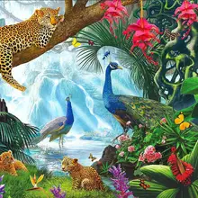 Животные СЕМЬЯ Diy живопись по номерам Акриловая картина стены искусства холст домашний декор уникальный подарок 40x50 см работа