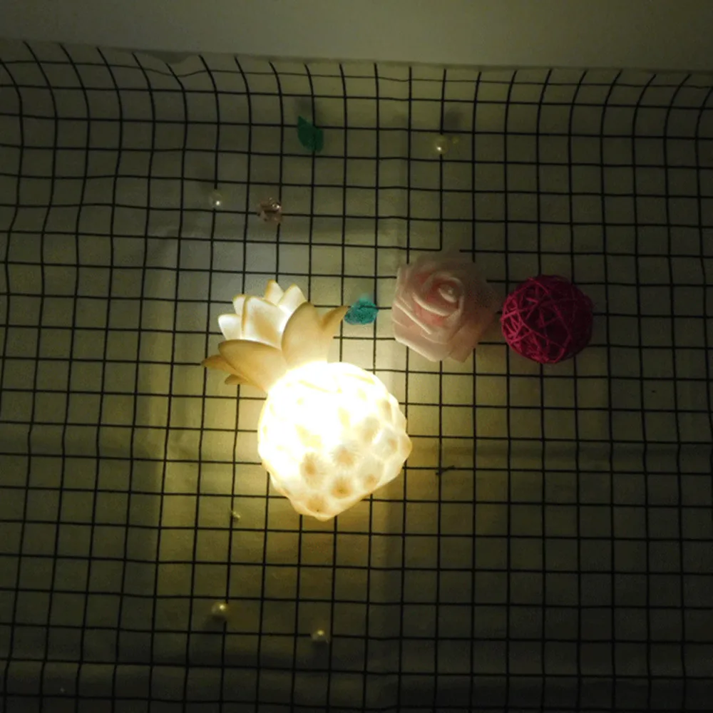 SUPERNIGHT Pineapple LED Night Light Silicone Lampada Home Decoration Bedroom Bedside Desk LED Table Lamp for Baby Kids Toy Gift (12)