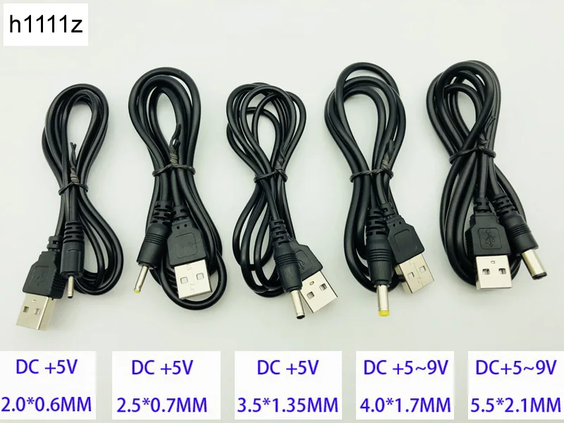 

10PCS HOT Sale USB To Male DC2.0 DC2.5 DC3.5 DC4.0 DC5.5mm Barrel Jack Power Cable Connector For Small Electronics Devices
