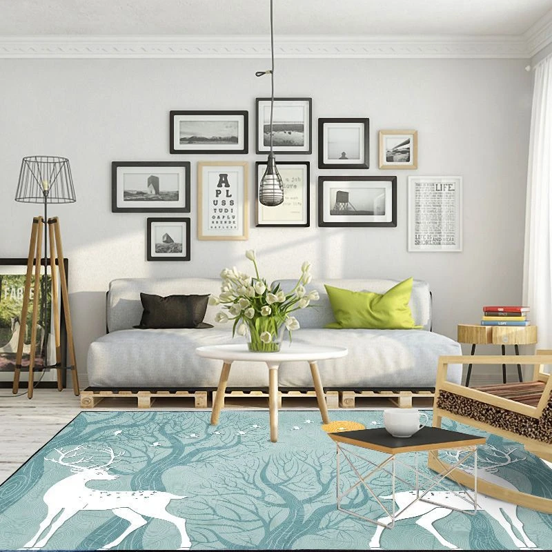 Nordic Deer Tree Carpets and Rugs For Living Room Bedroom Sofa Chair Area Rugs Kids Room Decor Play Tent Soft Floor Mats Tapete Nordic Deer Tree Carpets and Rugs For Living Room Bedroom Sofa Chair Area Rugs Kids Room Decor Play Tent Soft Floor Mats Tapete