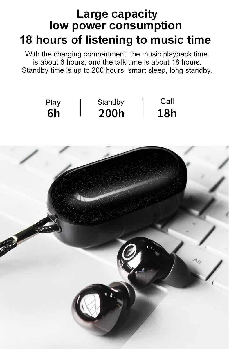 Ovevo Q65 Pro TWS bluetooth 5,0 наушники HiFi Smart Touch стерео гарнитура IPX7 Водонепроницаемая Двусторонняя стерео гарнитура с зарядным устройством