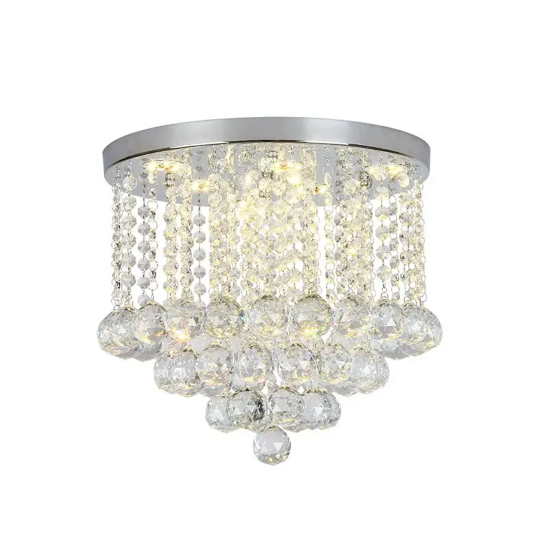 

Хрустальный потолочный светильник для крыльца, круглая Верхняя лампа для спальни, балкона, прохода, коридора, потолочный светильник для гостиной