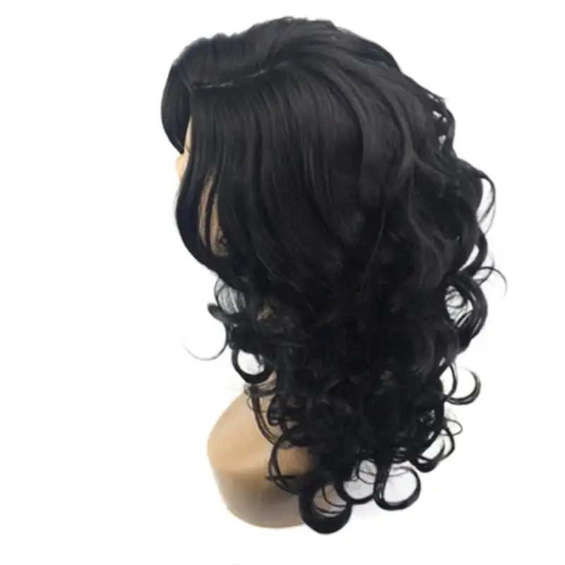 Hair Styling For Women Fashion Black Brazilian Wag Wavy Curly Parting High Temperature Fiber Wig Hairnet Styling Tool Hair Styling For Women Fashion Black Brazilian Wag Wavy Curly Parting High Temperature Fiber Wig Hairnet Styling Tool